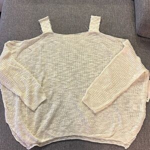 Soft knit off shoulder sweater